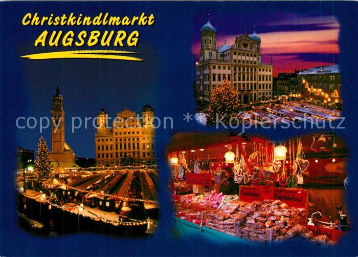 Augsburg Christkindlmarkt am Abend