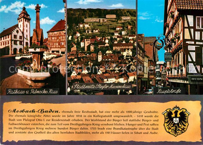 Mosbach Baden Rathaus Palmsches Haus Brunnen Stadtmitte Steyler Missionshaus Hau