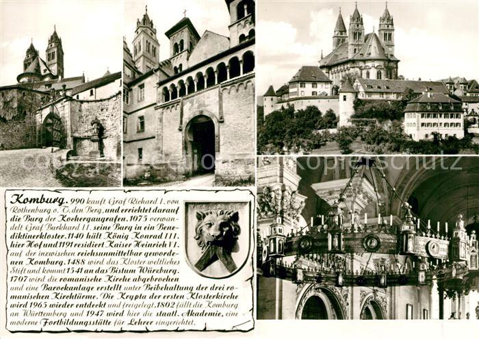 Steinbach Schwaebisch Hall Komburg Chronik Wappen Kronleuchter