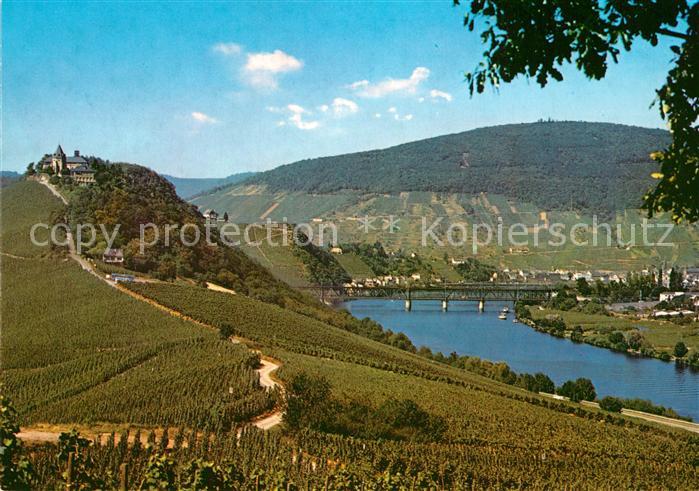 Alf Mosel Landschaftspanorama mit Marienburg Weinberge