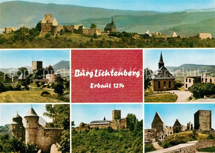 Kusel Burg Lichtenberg Deutschlands groesste Burgruine Berggaststaette Kirche