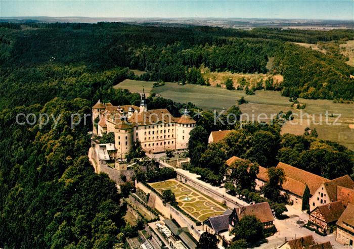 Langenburg Wuerttemberg Schloss Langenburg Hohenloher Land Fliegeraufnahme