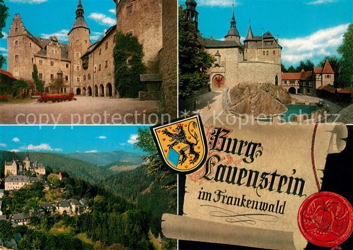 Lauenstein Oberfranken Burg Panorama Frankenwald Siegel Wappen
