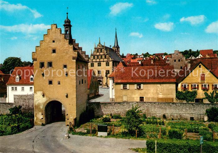 Sulzfeld Main Oberer Maintorturm und Rathaus
