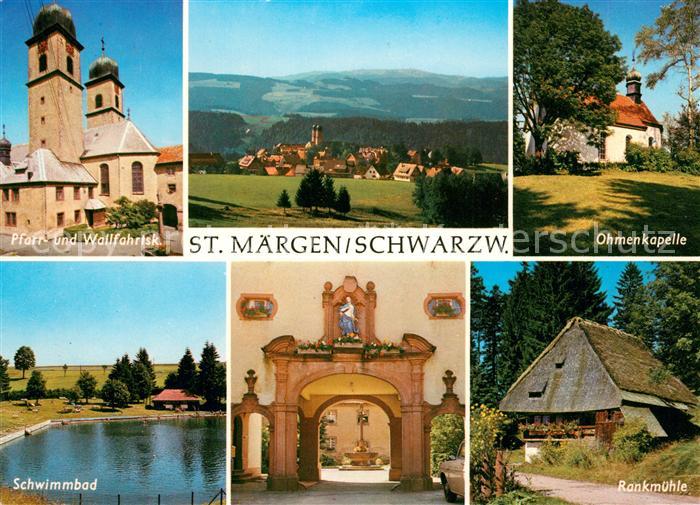 St Maergen Pfarrkirche Wallfahrtskirche Schwimmbad Ohmenkapelle Rankmuehle Lands