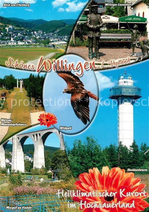 Willingen Sauerland Panorama Blick vom Ettelsberg Linnenkerl Statue Weltcup Mueh