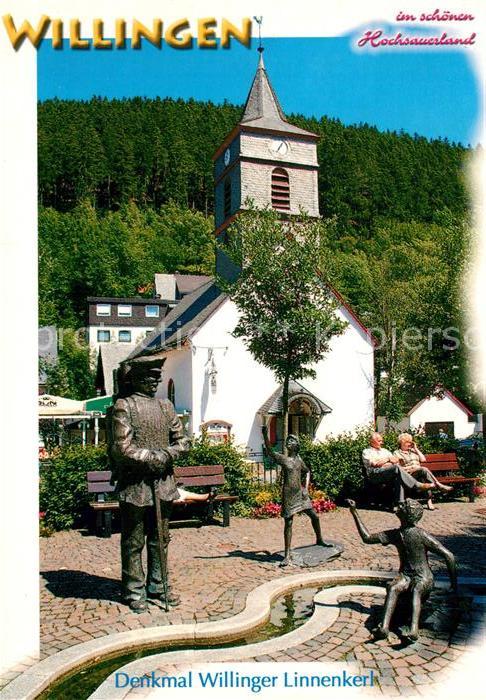 Willingen Sauerland Denkmal Willinger Linnenkerl ehem. Kirche heute Restaurant