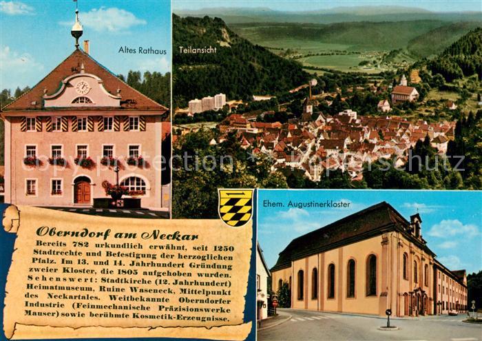 Oberndorf Neckar Altes Rathaus Ehem. Augustinerkloster Panorama Chronik Wappen