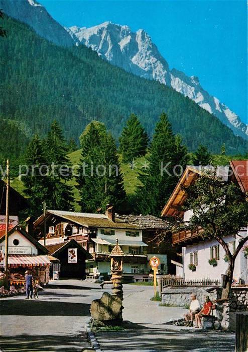 Grainau Dorfplatz Zugspitze