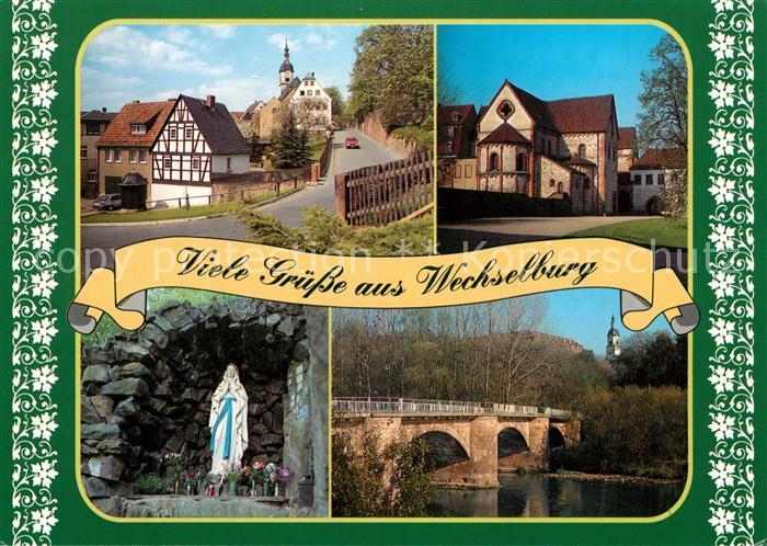 Wechselburg Basilika Marienstandbild Schlosspark