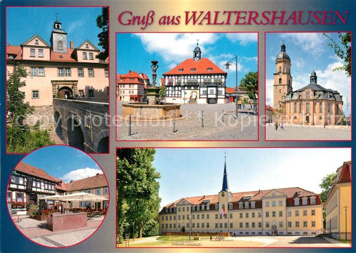 Waltershausen Gotha Schloss Tenneberg Rathaus Marktbrunnen