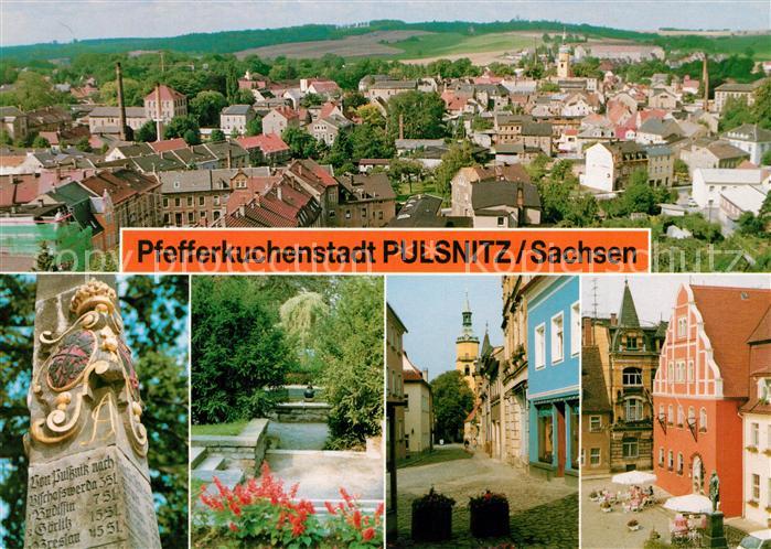 Pulsnitz Sachsen Postsaeule Stadtpark Kirche Ratskeller