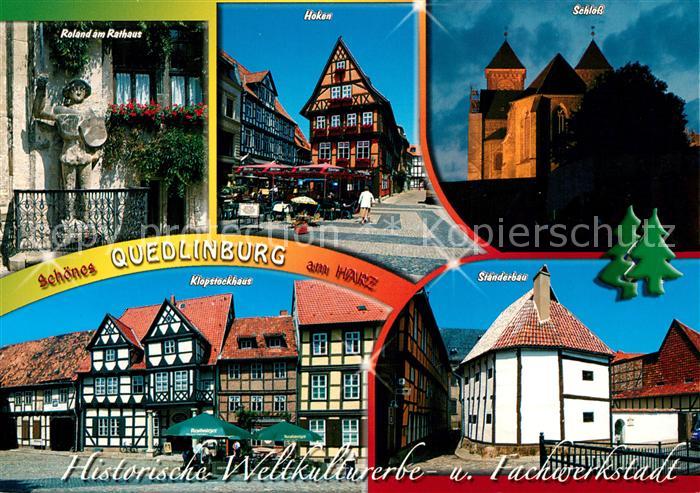 Quedlinburg Harz Schloss Hoken Roland Rathaus