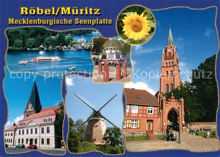 Roebel Mueritz Windmuehle Kirche