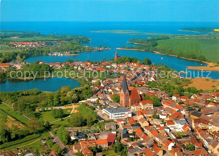 Roebel Mueritz Fliegeraufnahme Nikolai- Marienkirche