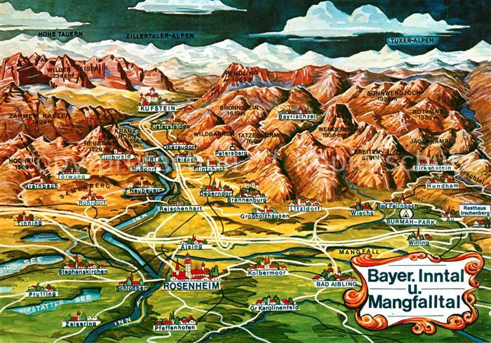 Rosenheim Bayern Ortungskarte Bayrischzell Hundham Litzldorf