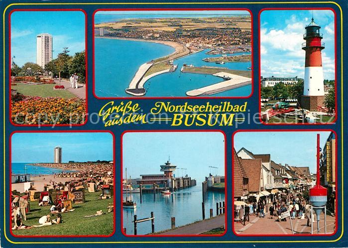 Buesum Nordseebad Fliegeraufnahme Leuchtturm