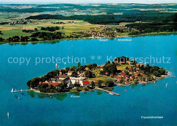 Fraueninsel Chiemsee Fliegeraufnahme Gstadt