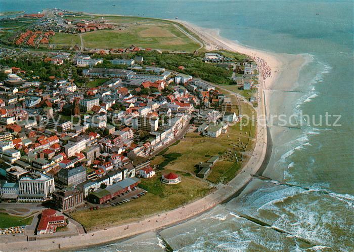 Norderney Nordseebad Fliegeraufnahme Weststrand