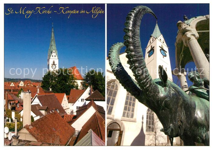 Kempten Allgaeu Sankt Mang Kirche Sankt Mang Brunnen