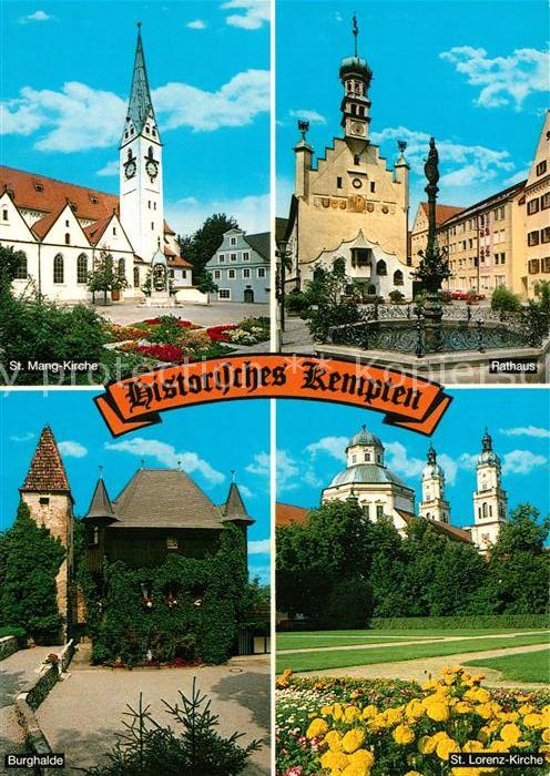Kempten Allgaeu Sankt Mang Kirche Rathaus Burghalde Lorenz Kirche