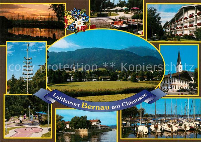 Bernau Chiemsee Minigolf Hafen Maibaum Kirche Abendstimmung