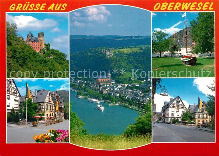 Oberwesel Rhein Kirche Burg Hafen Ansichten