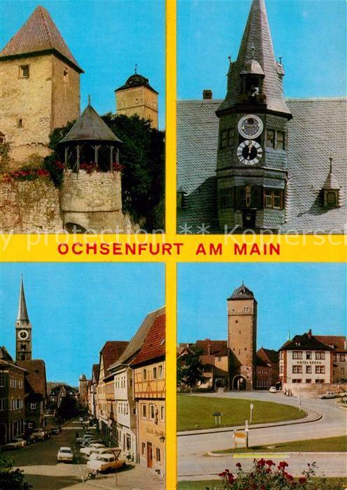 Ochsenfurt Altes Rathaus Uhr Pulverturm Stadttor