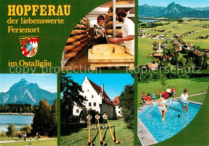 Hopferau Panorama Alphornblaeser Kneipp Tretbecken