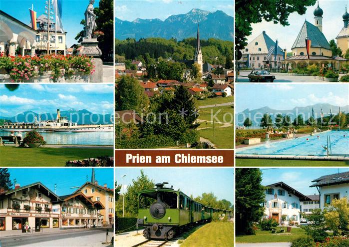 Prien Chiemsee Schwimmbad Denkmal Dampfer Eisenbahn Kirche
