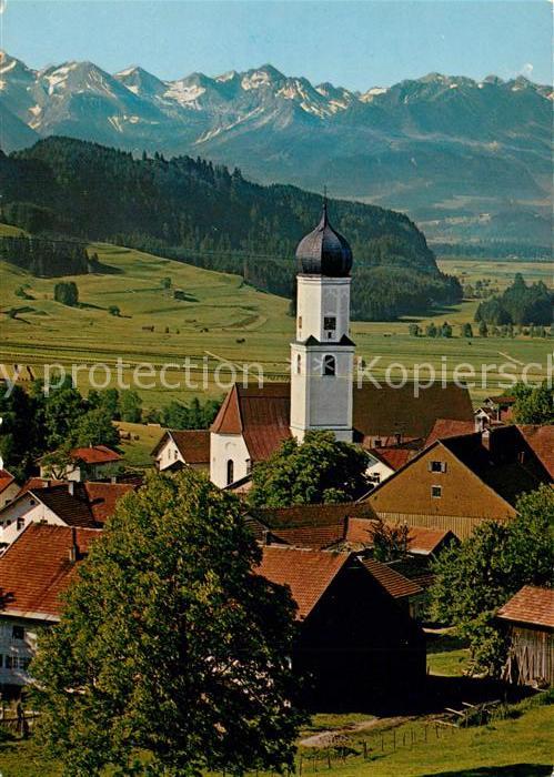 Rettenberg Oberallgaeu Allgaeuer Alpen Panorama Kirche