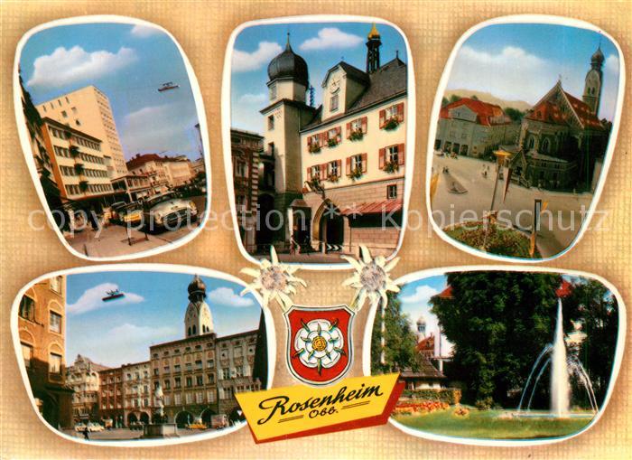 Rosenheim Bayern Muenchner Strasse Mittertor Pfarrkirche Ludwigsplatz Salinengar