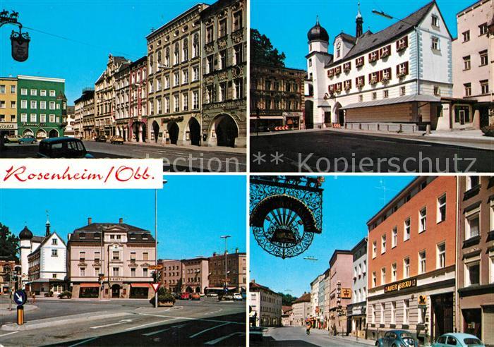 Rosenheim Bayern Rathaus Stadthaeuser