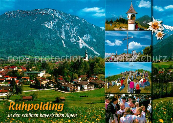 Ruhpolding Gipfelkreuz Unternberg Panorama Alpen
