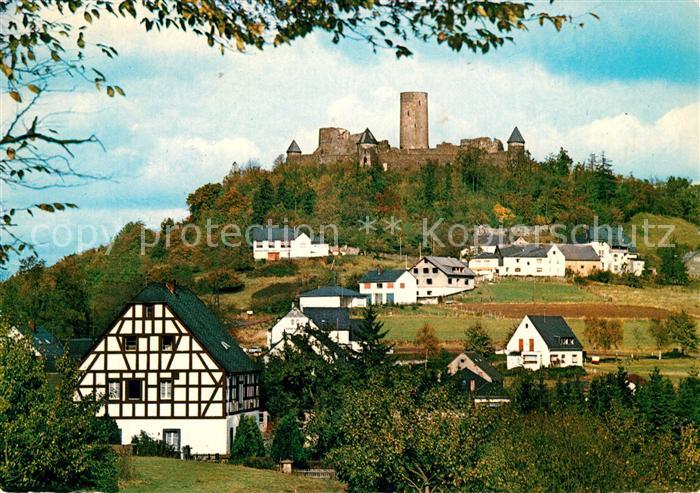 Nuerburg Burgruine Fachwerk