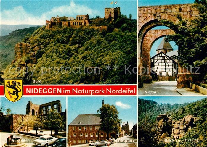 Nideggen Eifel Hirtzley Burghof Ruine Marktplatz Nixtor