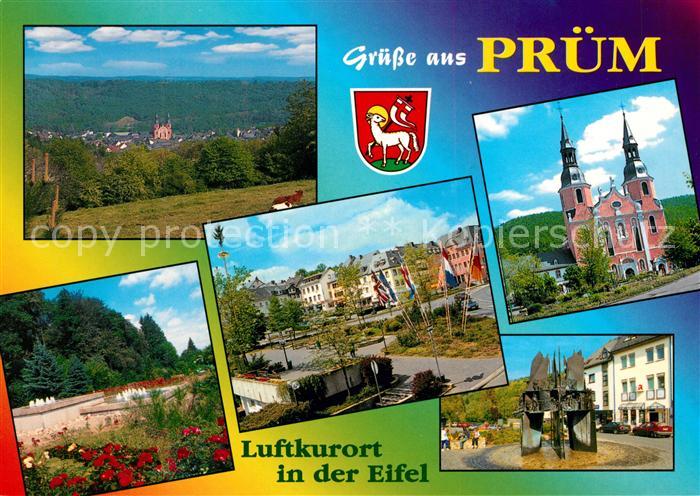 Pruem Eifel Kirche Park Denkmal Panorama