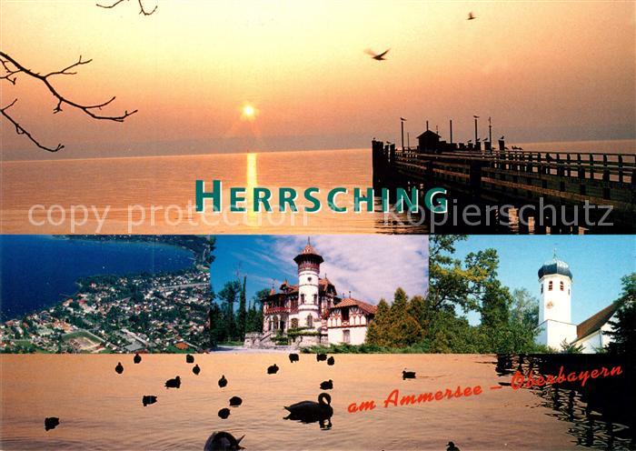 Herrsching Ammersee Schloss Kirche Abendstimmung