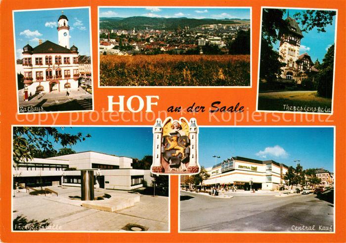 Hof Saale Rathaus Freiheitshalle Central Kauf Theresienstrasse