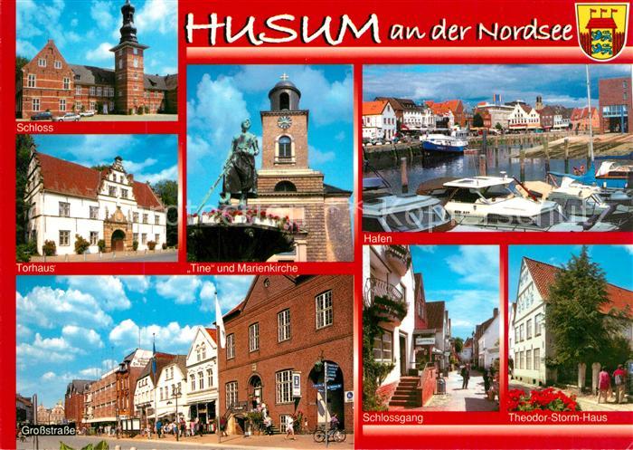 Husum Nordfriesland Schloss Storm Haus Tine Marienkirche Torhaus