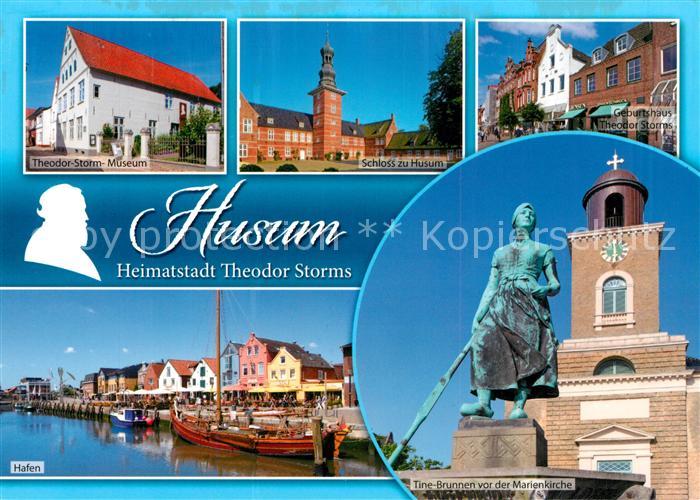 Husum Nordfriesland Schloss Storm Museum Tine Brunnen Marienkirche