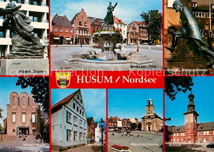 Husum Nordfriesland Schloss Marktplatz Tine Storm Haus