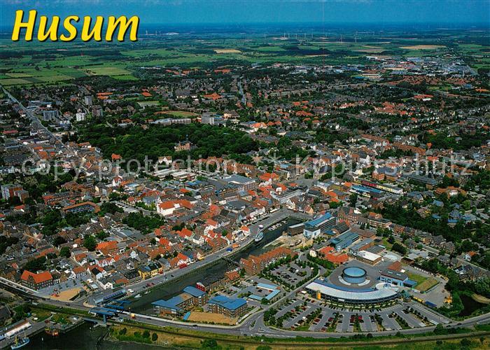 Husum Nordfriesland Fliegeraufnahme Einkaufzentrum