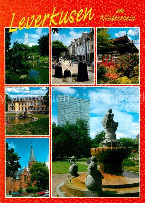 Leverkusen Brunnen Kirche Stadtansichten