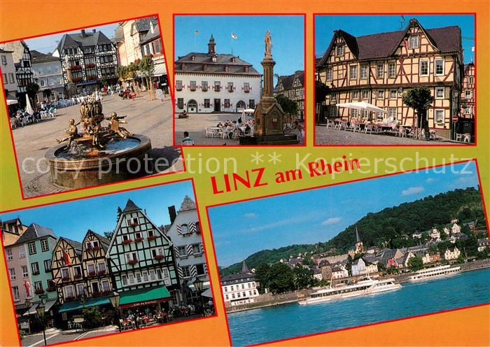 Linz Rhein Fachwerkhaeuser Brunnen Marktplatz