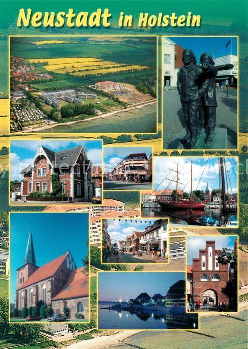 Neustadt Holstein Fliegeraufnahme Kirche Hafen Denkmal Stadttor