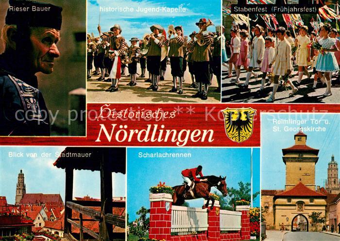 Noerdlingen Rieser Bauer Jugendkapelle Stabenfest Stadtmauer Scharlachrennen
