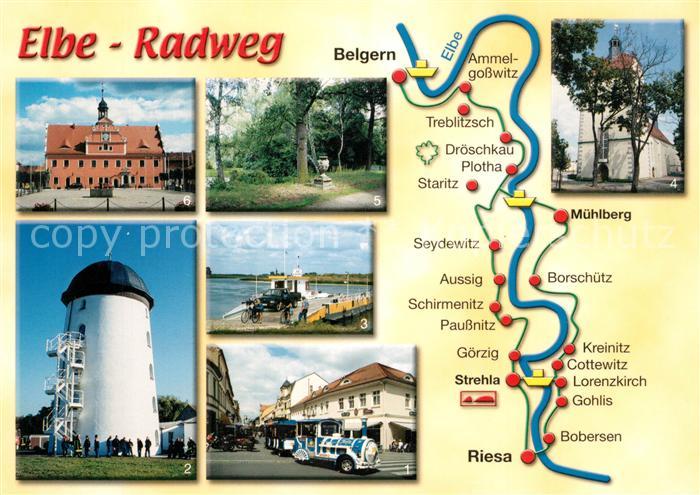 Riesa Sachsen Elbe Radweg 11 ueber Strehla Muehlberg nach Belgern Jugendherberge