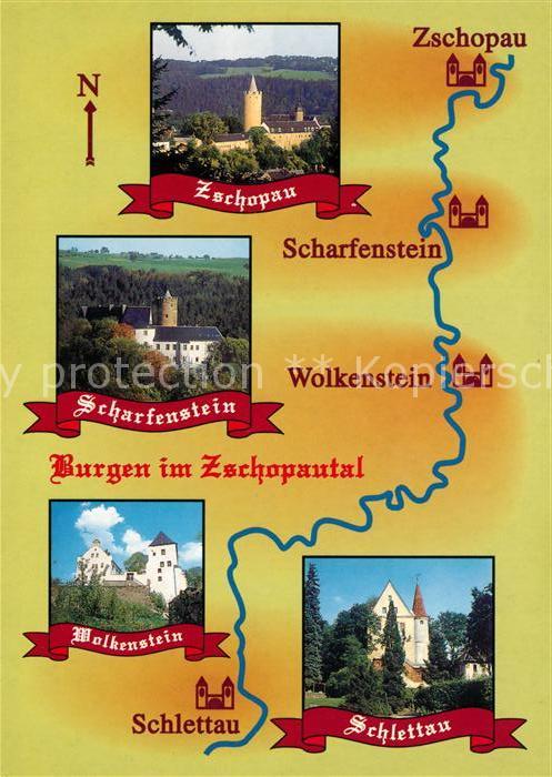 Schlettau Erzgebirge Burgen und Schloesser Sehenswuerdigkeiten im Zschopautal