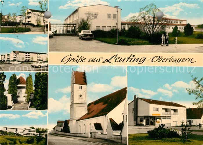 Lenting Teilansichten Kirche Schule Siedlung